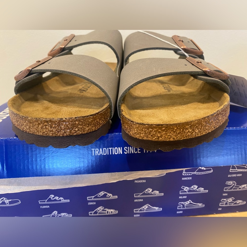 Birkenstock Arizona BS Slide Sandal - Women's stone US 8-8.5 (39) perfect! NIB - Picture 6 of 14